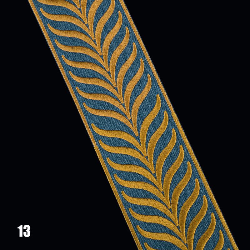1Meter Vintage Totem Embroidered Jacquard Ribbon Braid Trim Woven Lace Fabric Diy Cushion Curtain Garment Hanfu Belt Accessory