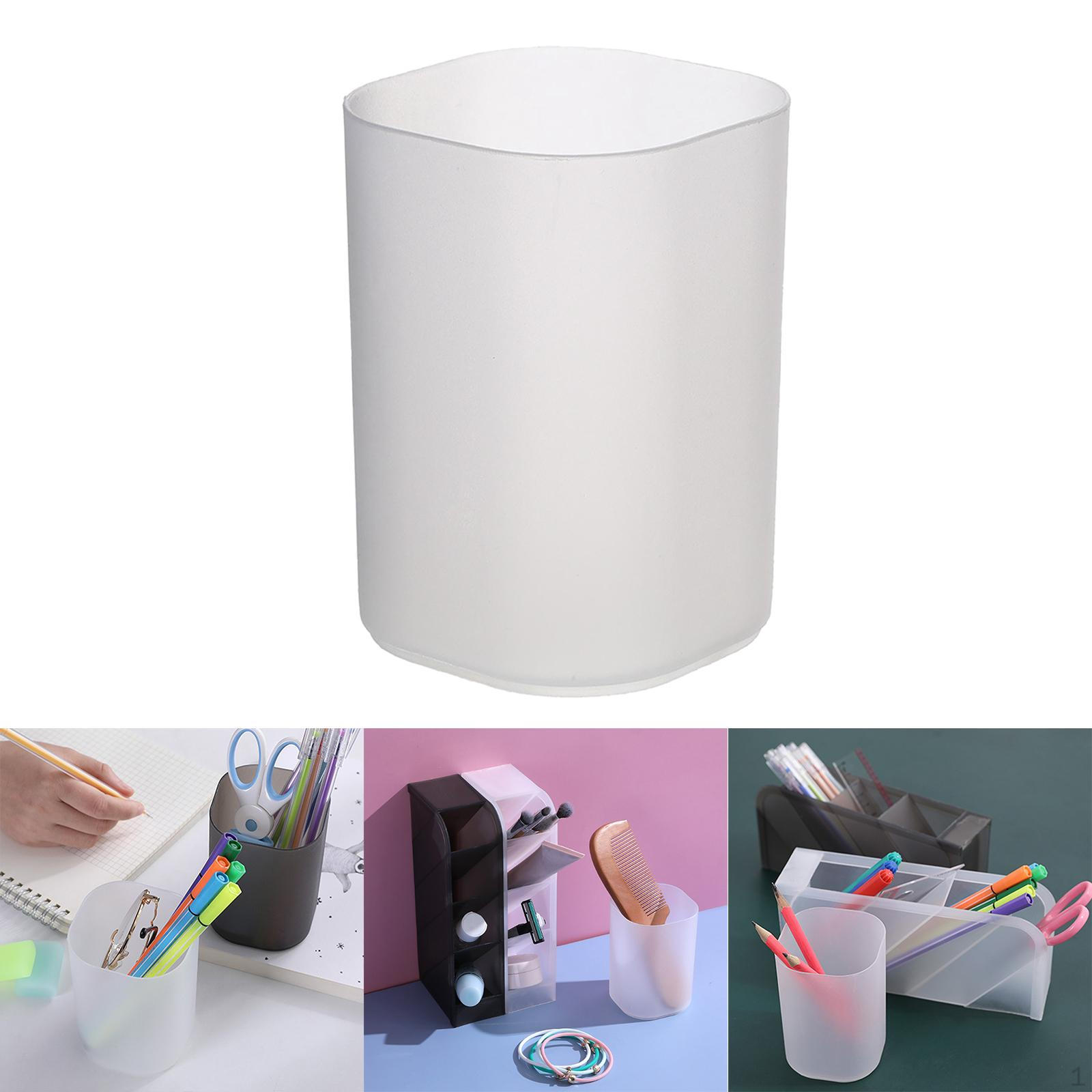 Органайзер Настольный Канцелярский Стойка для Кистей Офисный white cylinder