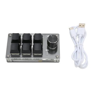 Mekanik Oyun Tuş Takımı 6 Tuş 1 Düğme Küçük USB Kablosuz Çift Mod OSU Tuş Takımı DIY Programlanabilir