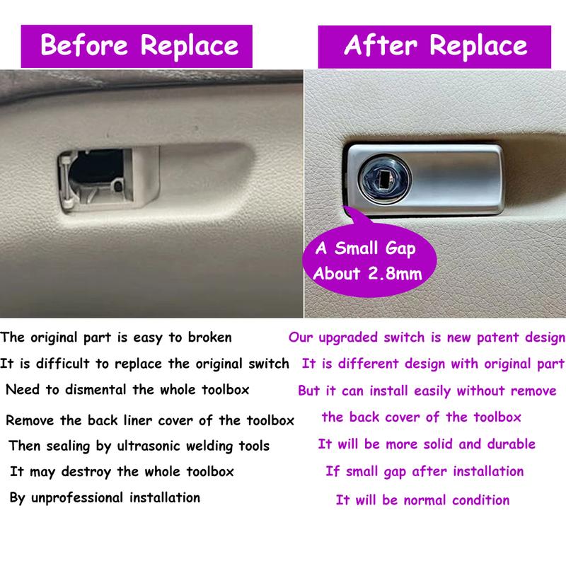 W166 W292 Car Toolbox Handle Lock Latch Cover Puller Glove Compartment Lid Switch Grip Lock For Mercedes BENZ GL ML GLE GLS