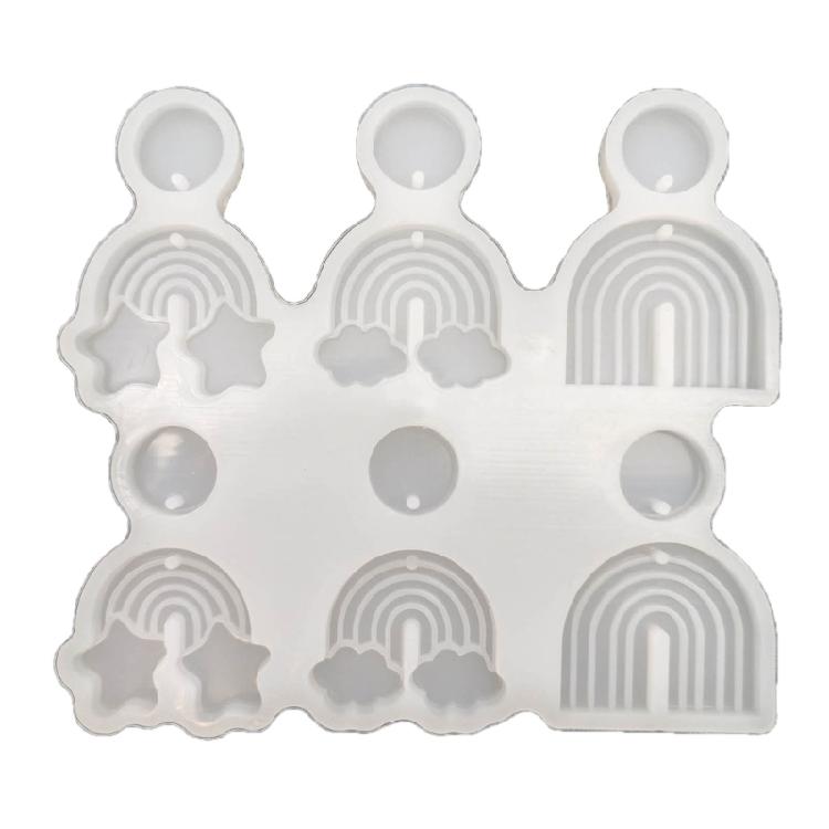 Silicone Earring Sculpting Mold Personalized Crystal Drop Rainbow Earring Mold 1