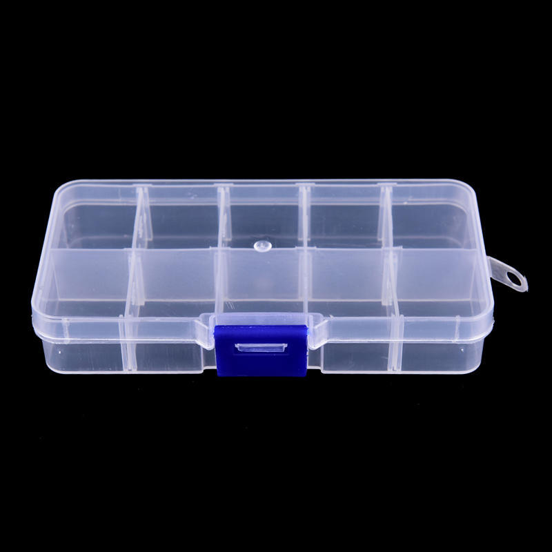 10 Compartments Transparent Visible Plastic Fishing Lure Box Fishing Tackle Box