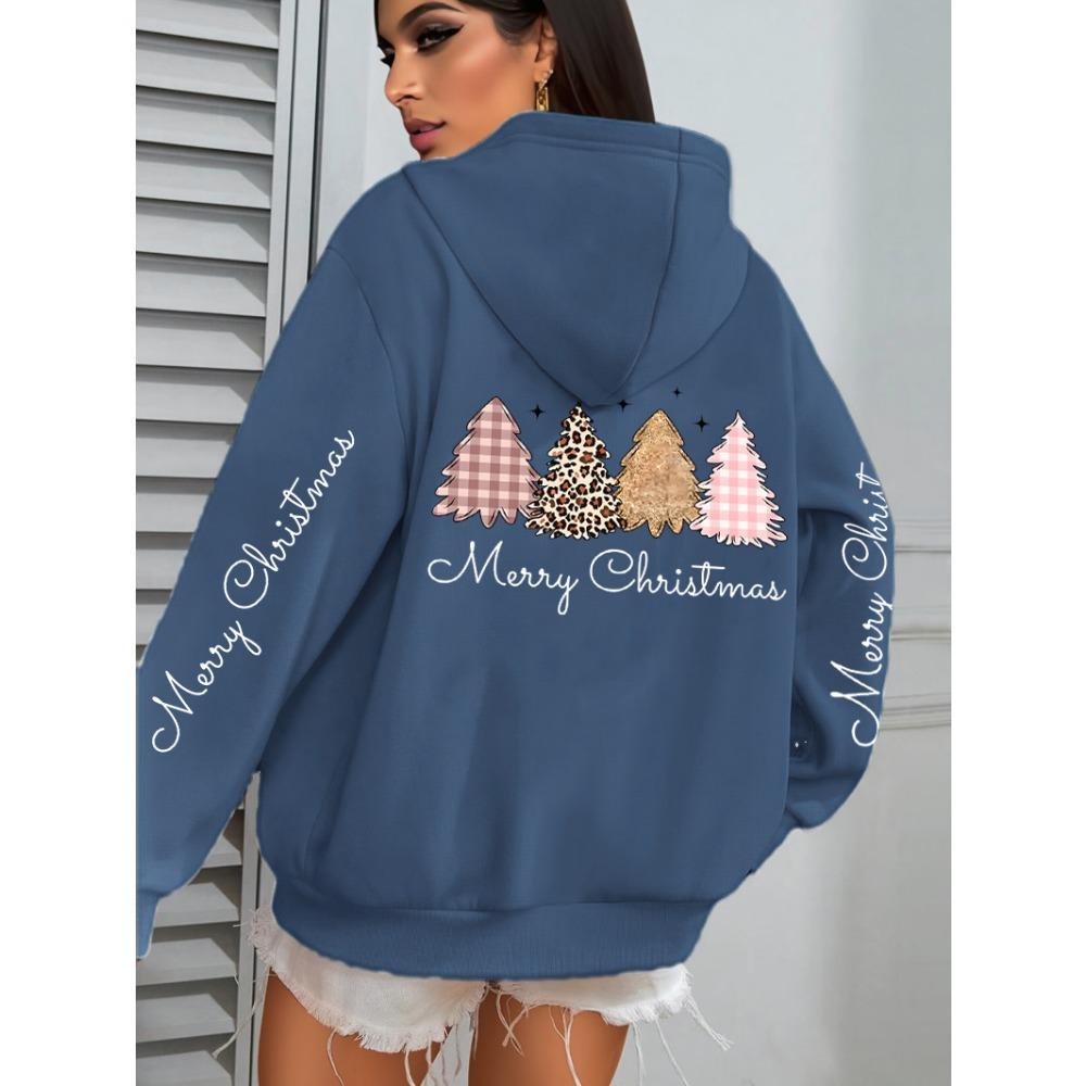 

Счастливого Рождества Леопардовые Принты Женское Худи На Все Случаи Толстовки Карман Свободный Y2K Спортивная Одежда Повседневное Осеннее Худи XL
