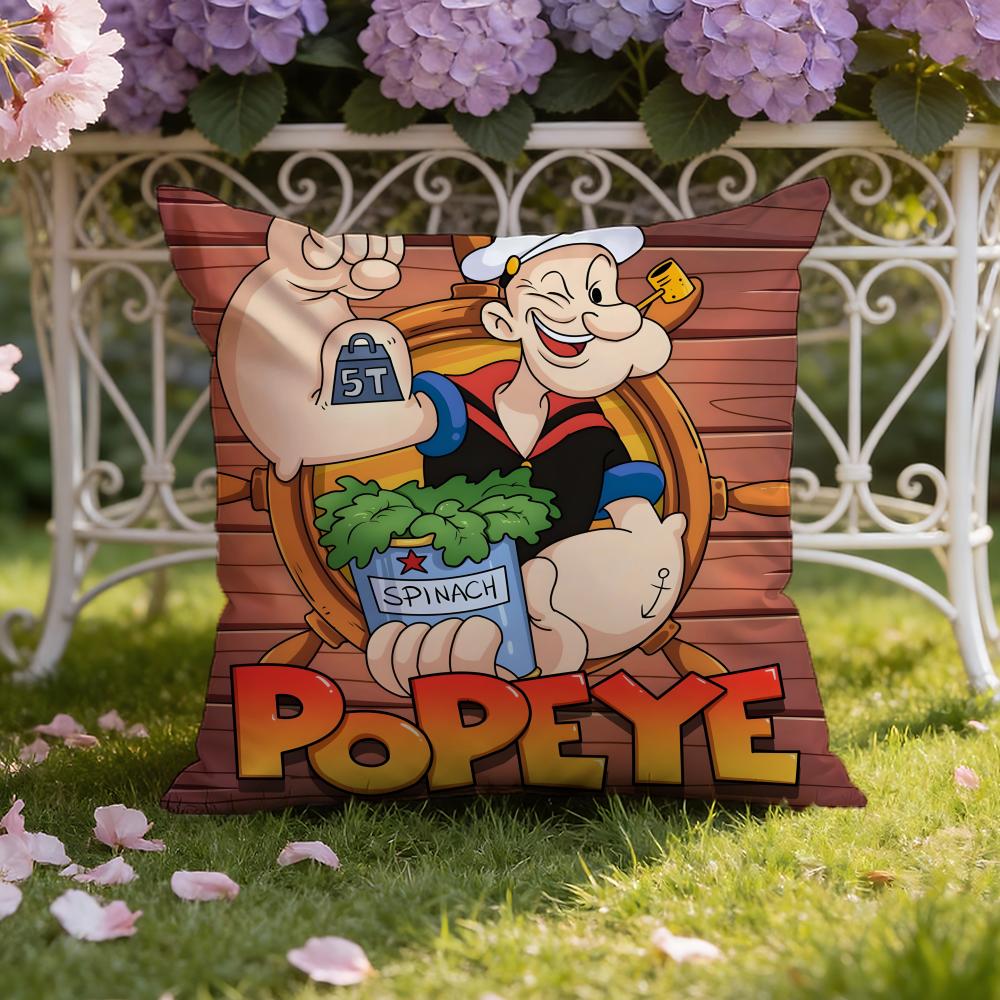 P-Popeye the S-Sailor Cushion Cover Home & Car Dual-Scene Pillow Cover: Reversible for Premium Comfort