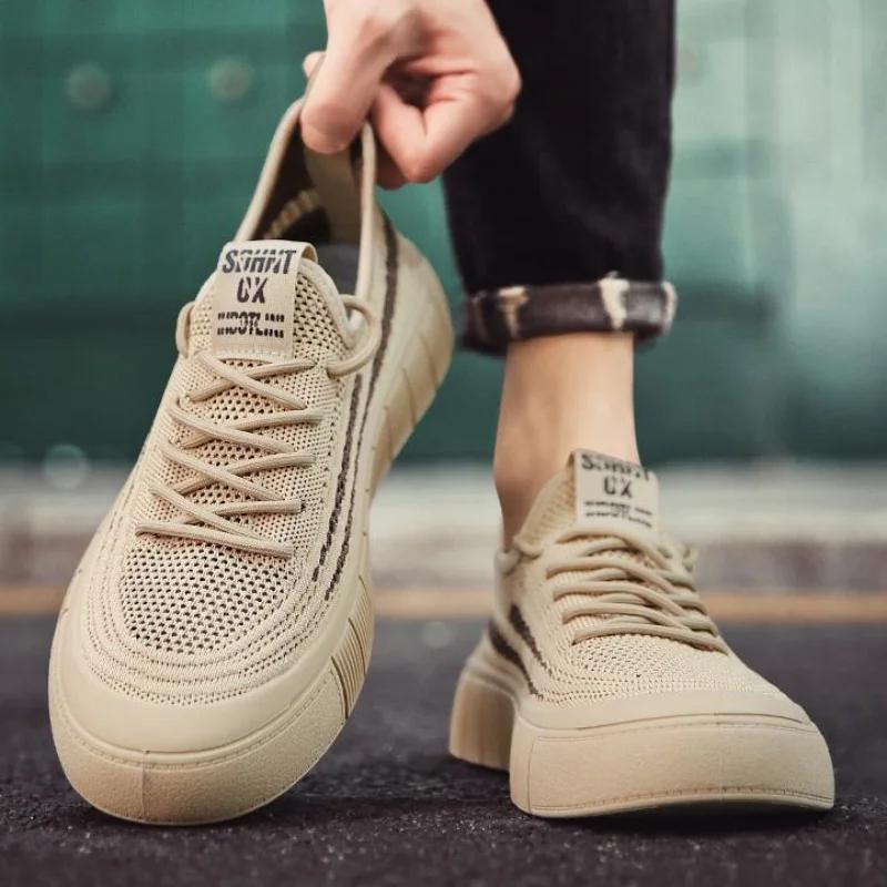 Men's Vulcanize Shoes Tennis Summer Breathable Mesh Sneakers Male Brand Elegant Sale Offer Trendy Cheap Clearance Work New In