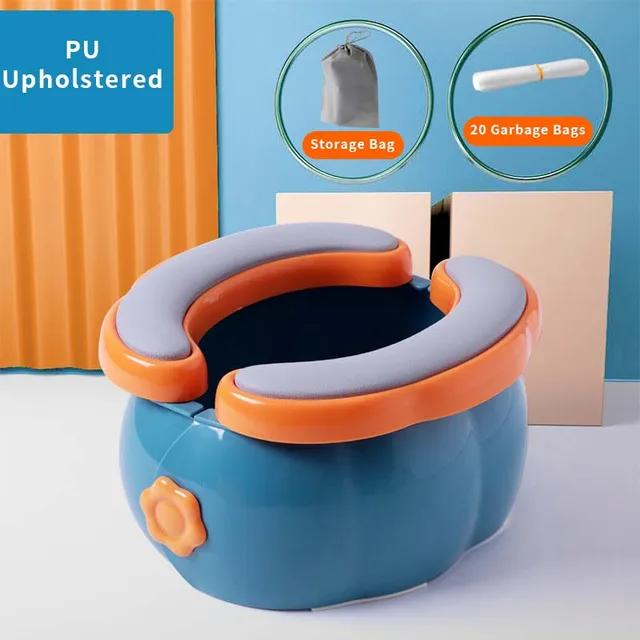 Baby Toilet Portable Travel Baby Potty Foldable Kids Potty Training Seat Easy To Clean With Storage Bag and 20 Garbage Bags