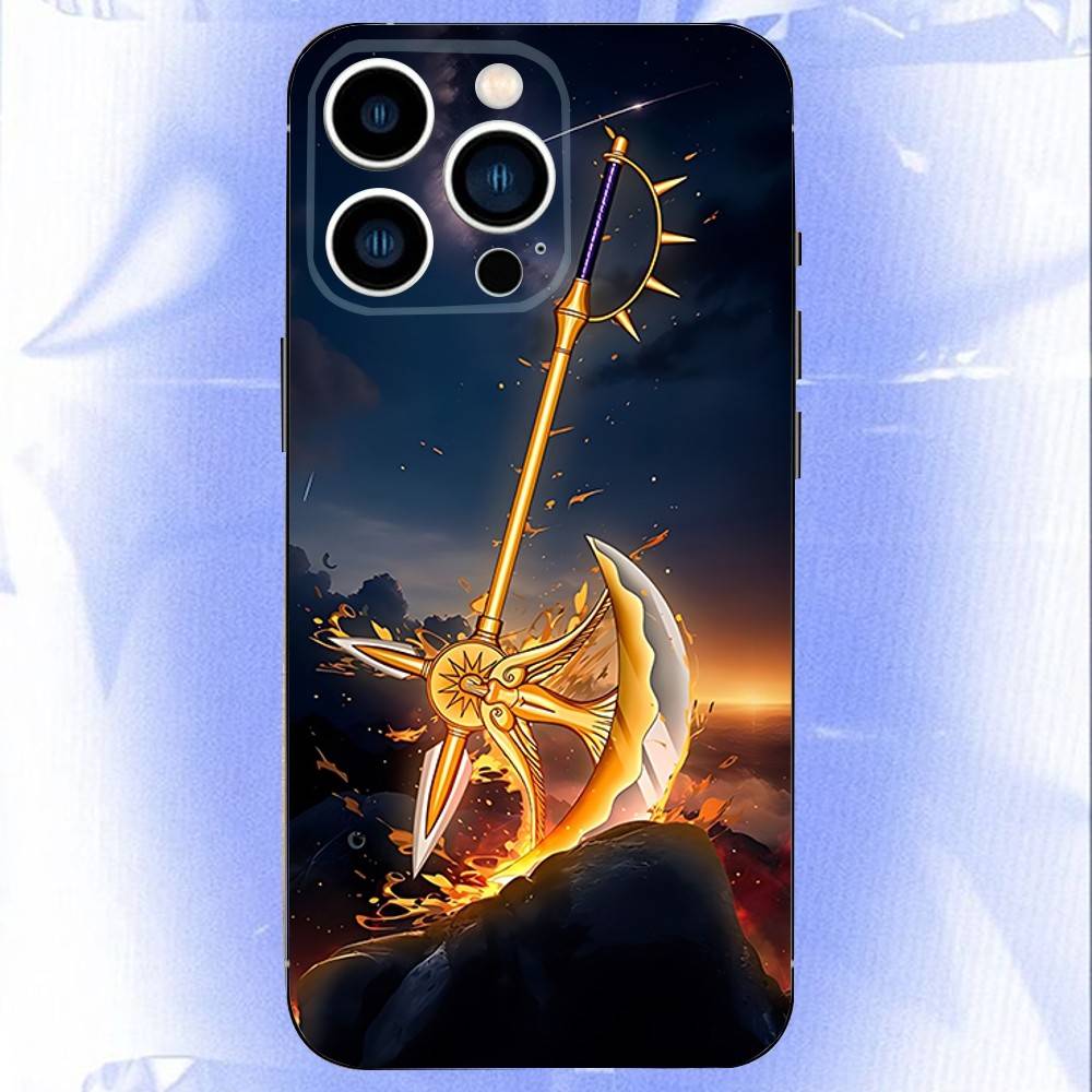 E-Escanor Seven Deadly Sins Phone Case For iPhone 17,16,15,14,13,12,11,Pro,Max,Plus,E,Air,Mini Protective Black Cover