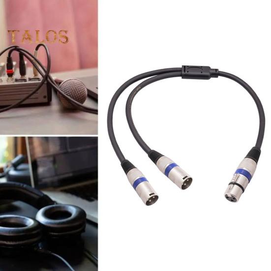 XLR Y-rozbočovací kabel XLR samec - duální XLR samice Y-rozbočovací 3pinový vyvážený mikrofonní kabel pro mikrofony, mixážní pulty, výkonové zesilovače