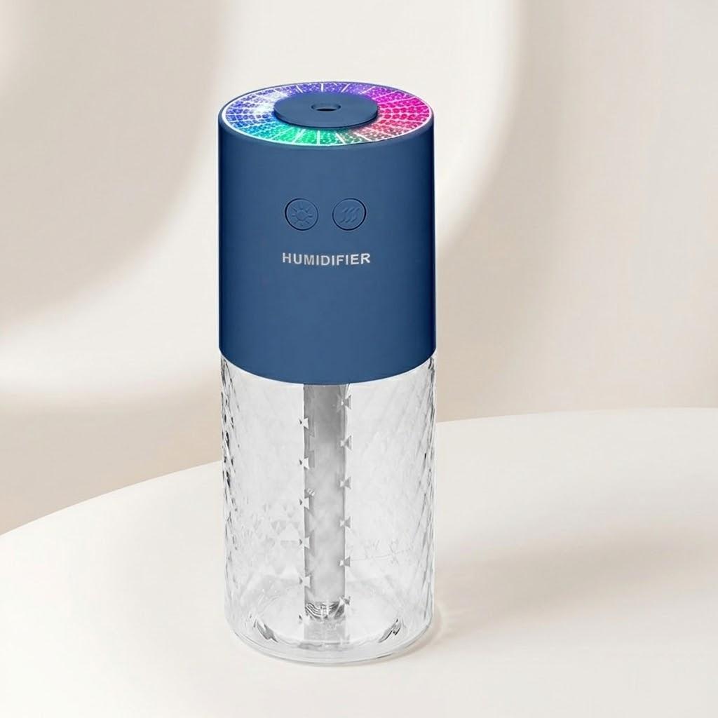Car Home Air Humidifier Crystal Projection Lamp Essential Oil Humidifier Household Accessories