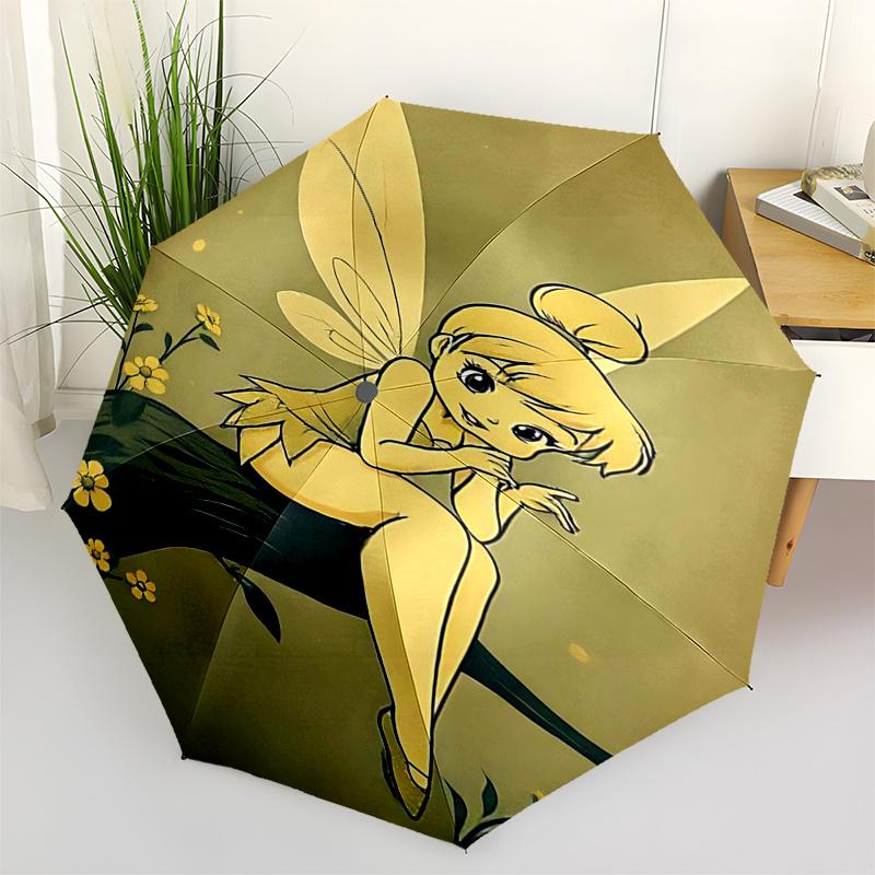 

Tinker bell Themed Travel Umbrella-8 Ribs Automatic Opening and Closing, Portable Folding Design, Compact and Stylish Umbrella Suitable for