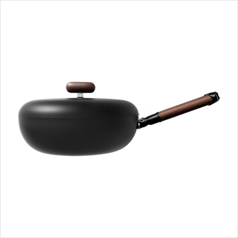 Velosan 32cm Volcanic Rock Cast Iron Wok
