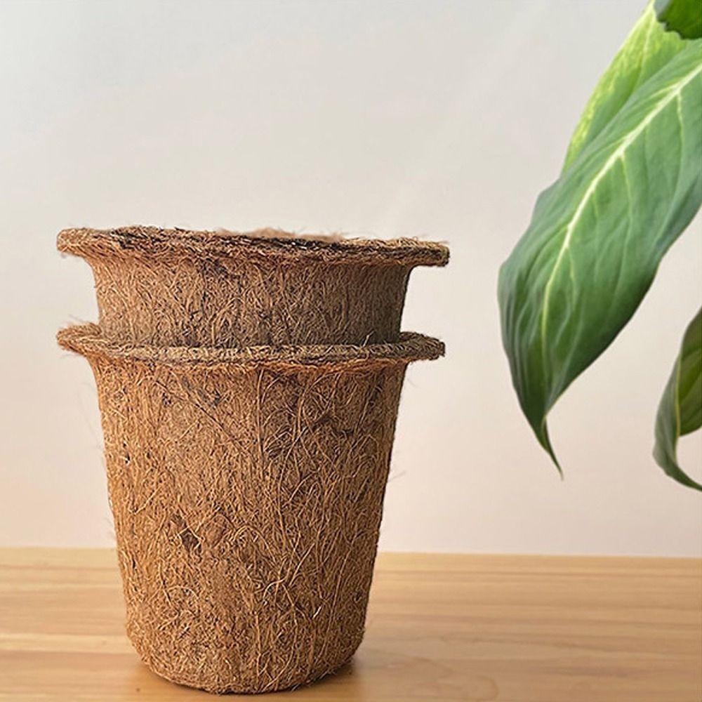 

3pcs Coconut Fiber Nursery Pots Natural Flower Pot Creative Plant Seedling Cups Garden Supplies 3pcs