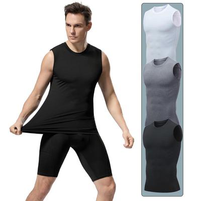 Men's Quick-Dry Basketball Compression Tank Top - Stretchy, Breathable Base Layer Sleeveless Shirt