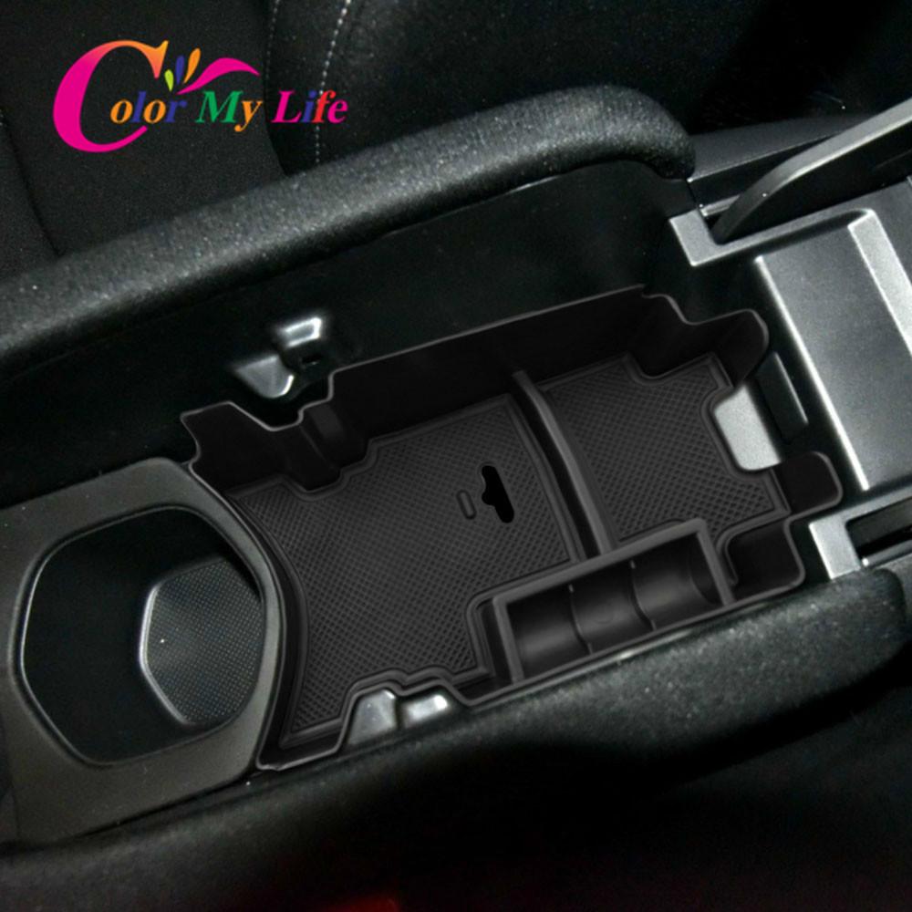 Car Armrest Storage Box for Honda Civic 10 Gen 10th Type R FC FK FC1 FC2 FC5 FK4 FK7 2015-  Center Tray Organizer
