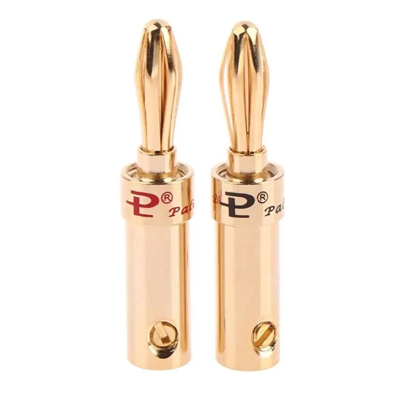 Banana Plug 4mm Alloy gilding Banana Plugs for Speaker Cable Wire Banana Connector Adapter 2/4/8pcs Speaker Banana Plug Adapter