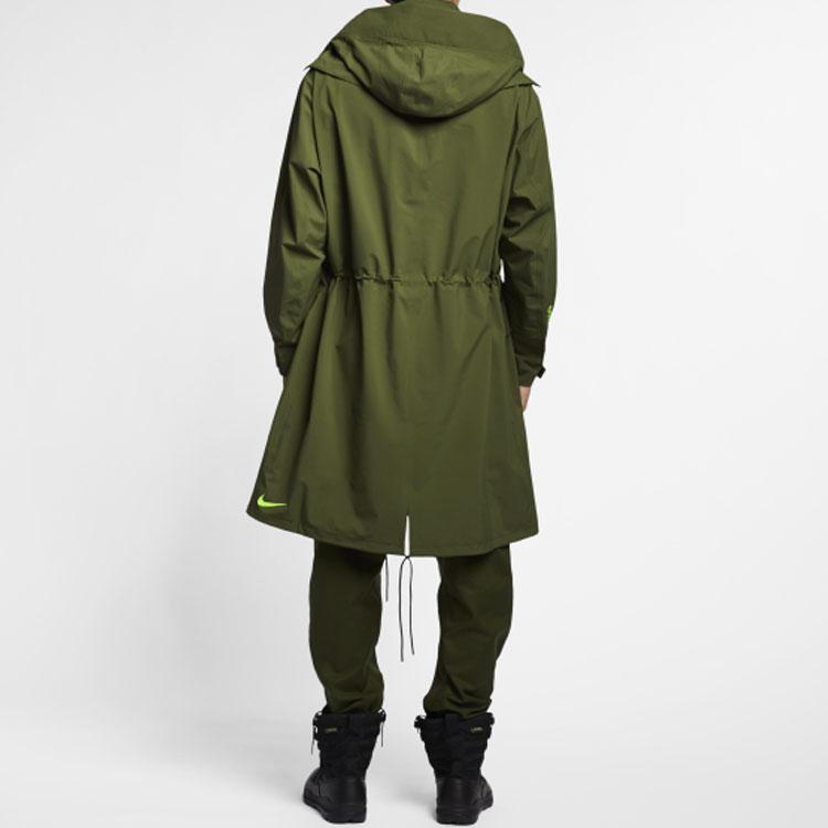 Nike Lab ACG Gore-Tex Dlouhá bunda s kapucí Pánské svrchní oblečení Olivově zelená AQ3516-395