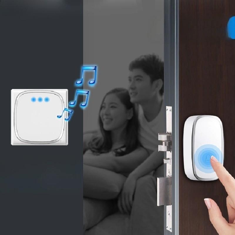 Wireless White A101 Remote Control Electronic Doorbell Ideal For Home Villa And Seniors