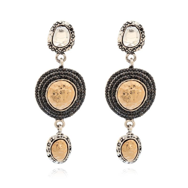 

Vintage Design Metal Chains Water Drop Resin Stone Pendant Necklace Set For Women Holiday Party Jewelry Gifts