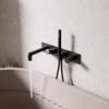 In Wall Brushed Gold Bathtub Shower Faucet Brass Bathro Shower Faucet Bathtub Faucet Mixer With Handheld Waterfall Bathtub Tap