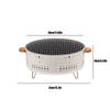 Portable Barbecue Grill Korean Charcoal Stove Stainless Steel Split BBQ Stove Round Non-stick Barbecue Rack for Outdoor Camping