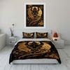 Golden horned demon face. Bedding sets Duvet cover sets Duvet covers Pillowcases(1 * Duvet Cover 2 * Pillowcases without duvet insert)
