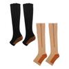 2 Pairs Sports Pressure Stockings Compression Zipper Stockings Long Leg Stretch Socks LXL
