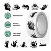 Pack of 500 Cartoon Black Cats Adhesive Sticker with Strong Stickiness for Stationery Crafts and Sealing Applications