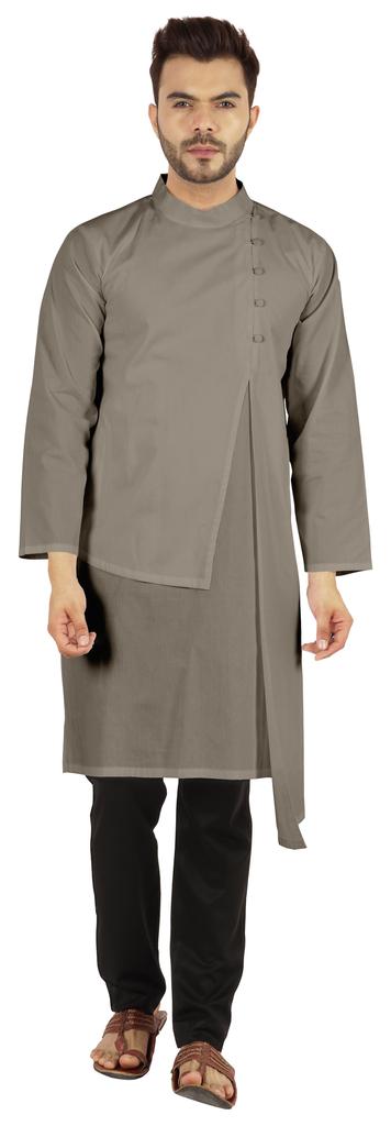 Atasi Indian Designer Kurta For Mens Party Wear Solid Color Ethnic Long