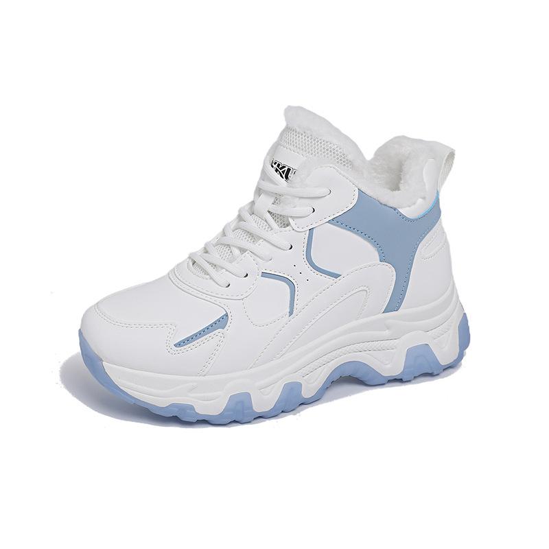 

Women s soft elastic thick soles winter fur one warm anti cold padded snow boots non-slip wear casual sneakers cotton boots 40