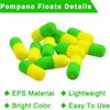 120Pcs/Box Pompano Rig Floats Kit Cylinder Foam Fishing Bobber Float Fly Fishing Rig Making Kit For Trout Catfish Walleye Tackle