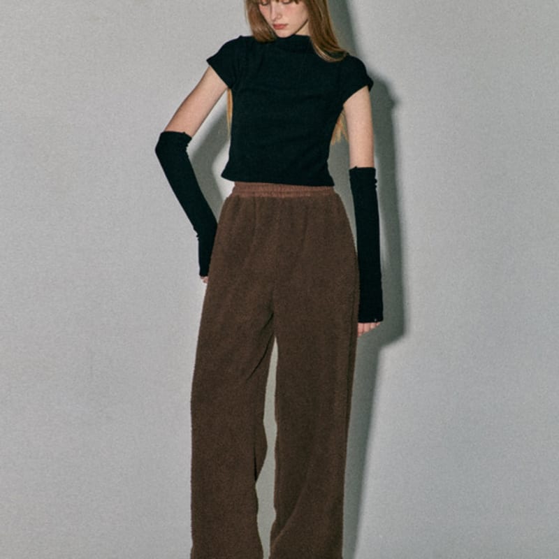 QUAFE HIGH-NECK KNIT WARMER SET_BLACK