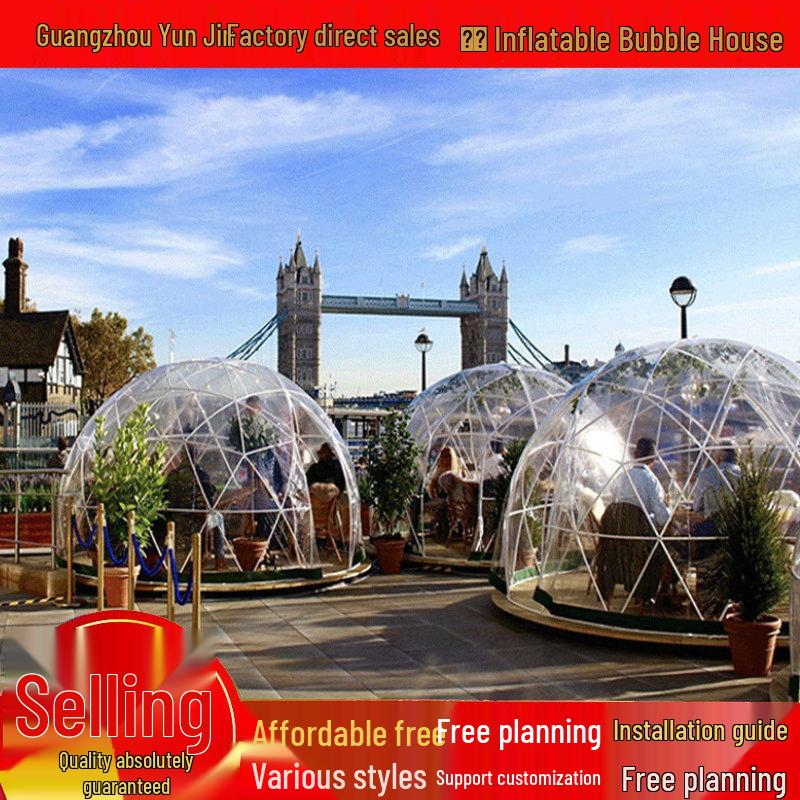 Inflatable Starry Sky Bubble Tent: Transparent Holiday House for Scenic Camping