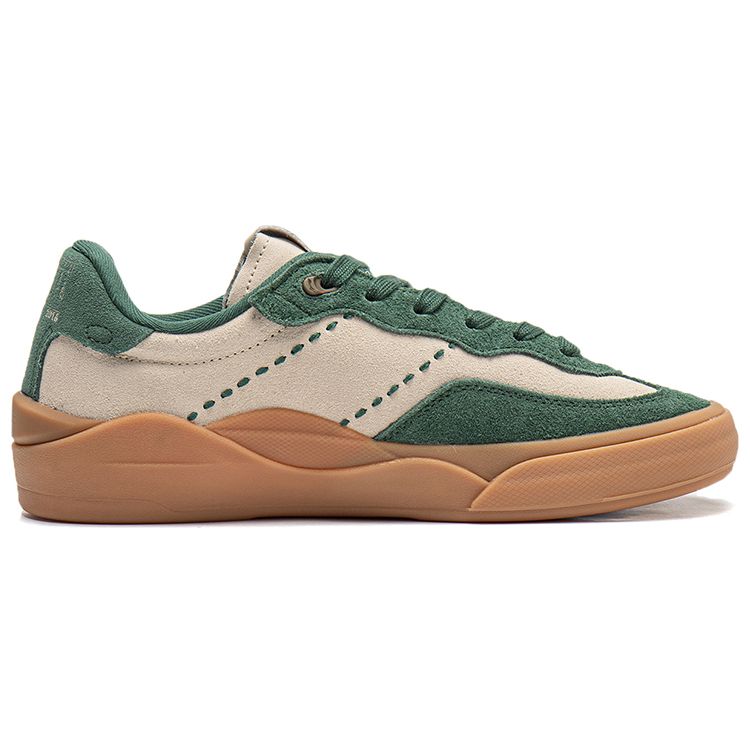 Li Ning Skategeneral Pin Collaboration Series Support Stable Skateboard Professional Low-Top Skate Shoes Men Skate Shoes Garden-Green AEPT013-1