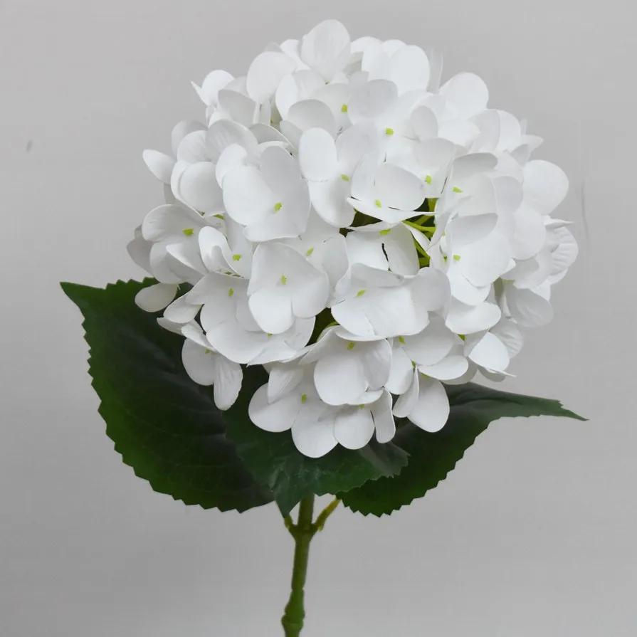 5Pcs Artificial 3D Printing Hydrangea Flowers Bridal Bouquet Wedding Decor Silk Flower Home Living Room Decoration Party Floral