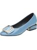 zapatos de mujer women fashion sweet black plus size high quality light weight slip on heel shoes lady casual blue shoes z406