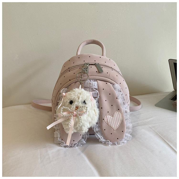 Schoolbag Cute Mini Backpack Women's 1011 New Niche Design Small Backpack Student Schoolbag Versatile Doll Pendant