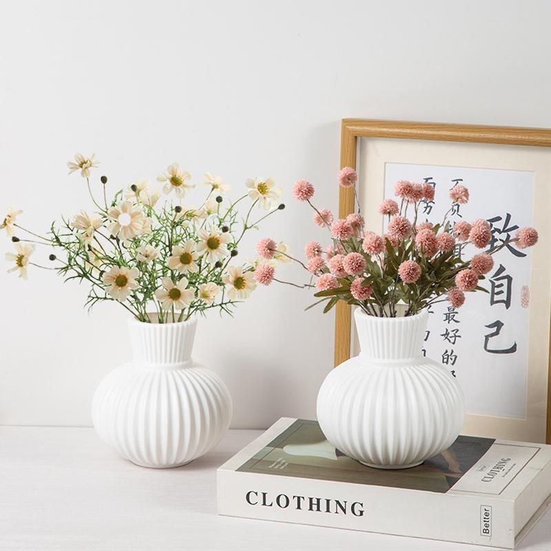 Plastic Flower Vase for Flowers Desk Accessorie Interior Accessories Table Decoration and Accessories Room Decoration