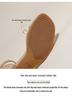 Women's Chunky Heel Backless Peep-Toe Sandals - Soft Sole, Single Strap, Fairy Style, Comfortable Summer Footwear