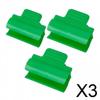 6xGreenhouse Film Fastener, Green Synthetic Material Snap Fit Clips for Fiberglass Poles, Garden
