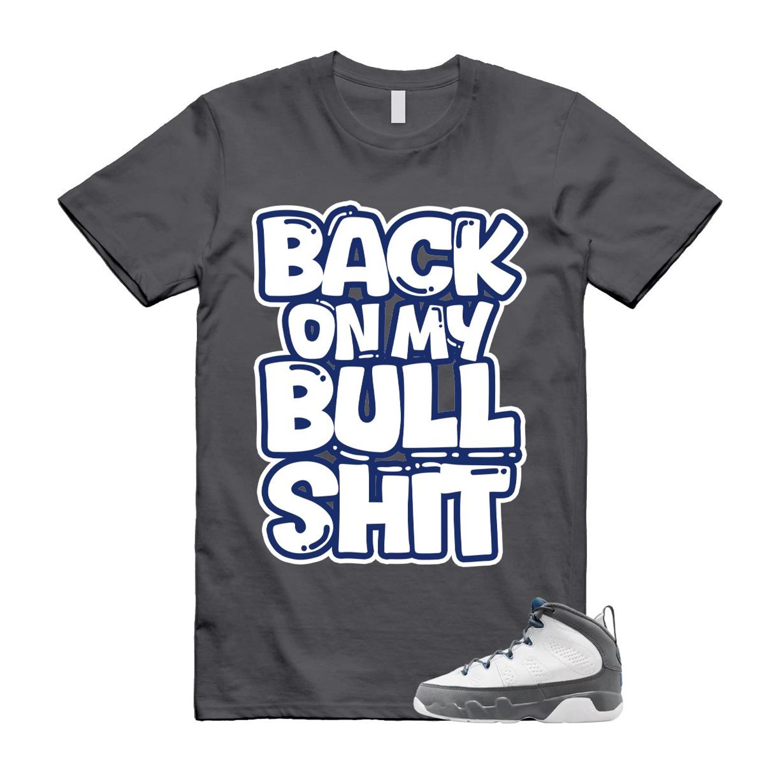 9 French Blue Flint Grey White 2026 T Shirt Match BULL L