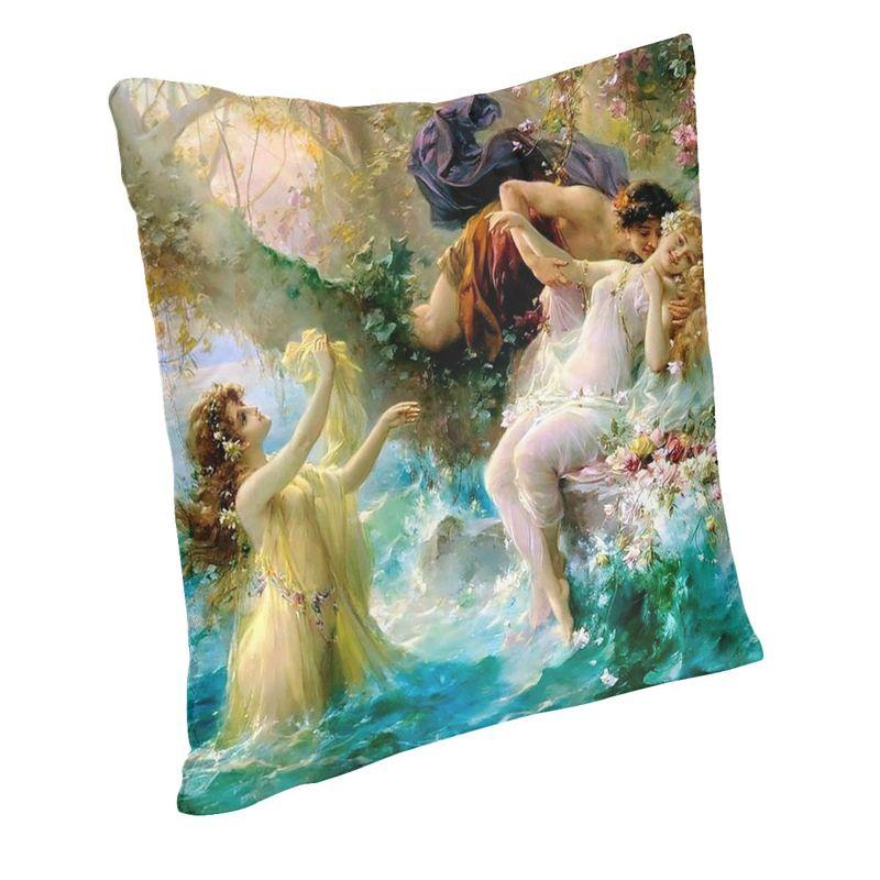 Nordic Victorian Angel Cushion Cover Velvet Fairies Sea Throw Pillow Case Living Room Decoration Pillowcase