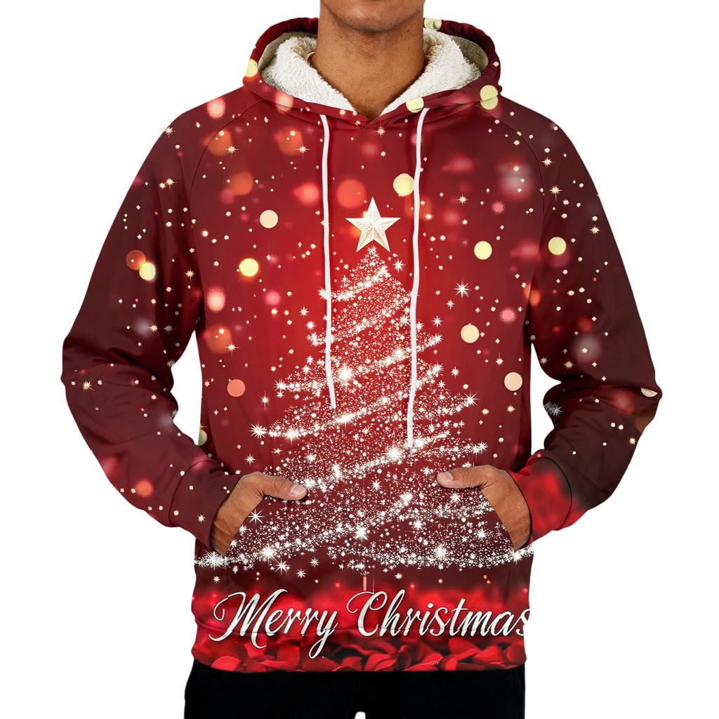 Men's Casual Long-Sleeve Fleece Hoodie With Pockets