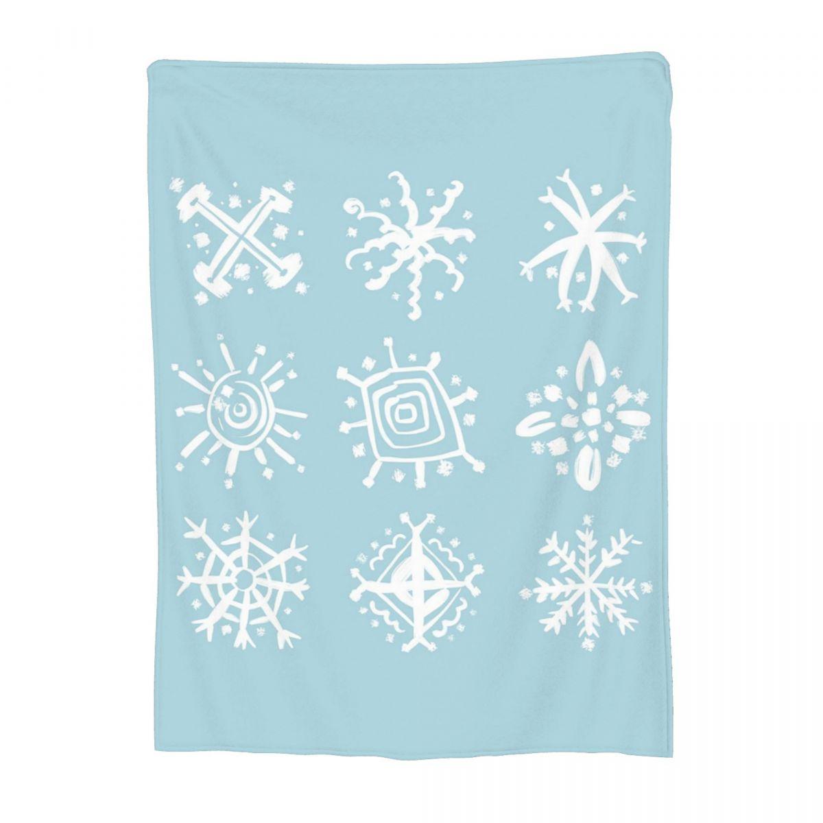 

Christmas Snowflakes Pattern Blanket Soft Warm Flannel Throw Blanket Plush for Bed Living room Picnic Travel Home Couch 30x40in