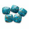 Blue Copper Turquoise Cushion Shape Cabochons, Natural Turquoise Gemstones for Jewelry Making