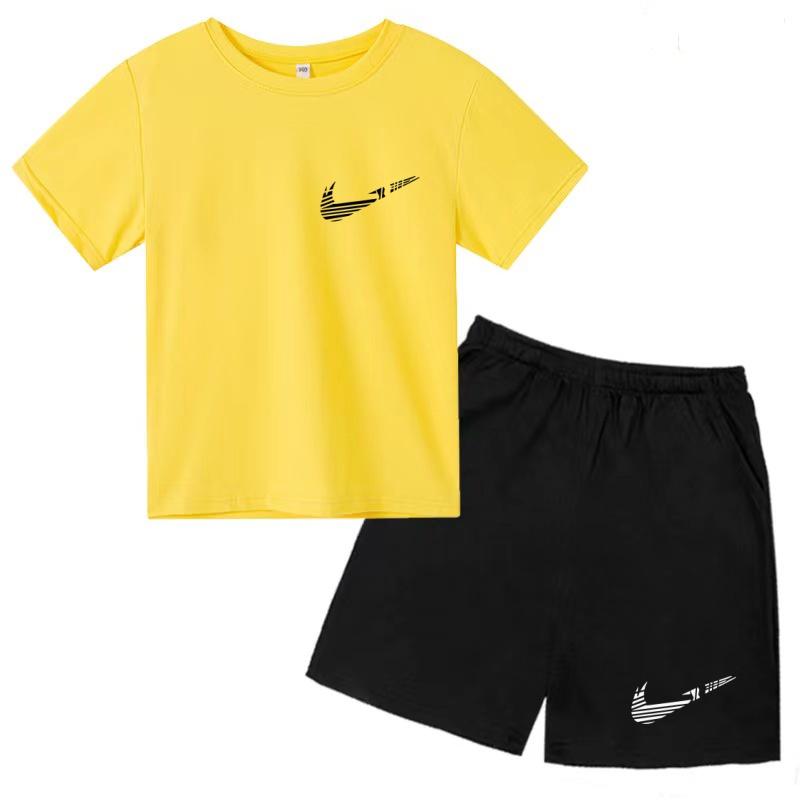 Kinder Sommer Neues Kurzarm-T-Shirt+Shorts 2-teiliges Trainingsanzug Set Junge Mädchen Geburtstagsgeschenk 3-12 Jahre Kleidung Lässig Mode Jogginganzug