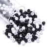 50-400pcs Acrylic Beads 6/8/10/12/14/16mm Black White Solid Color Large Hole Round Loose Beads For Jewelry Making DIY Necklace