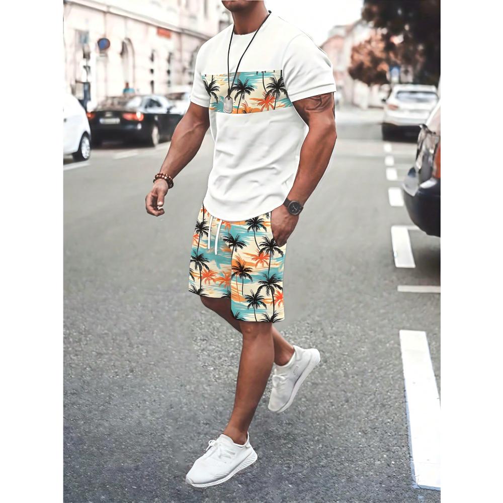 Tuta Sportiva Traspirante alla Moda da Uomo Casual Larga a Maniche Corte con Pantaloncini Tuta Comoda Unisex Abbigliamento Sportivo