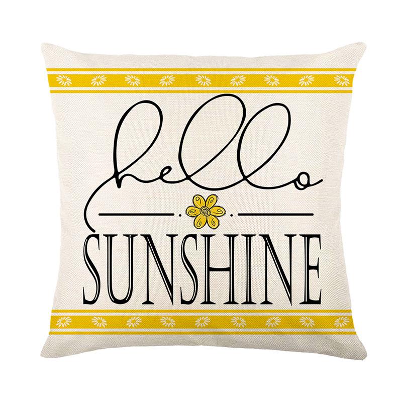 Neue Frische Gänseblümchen Kissenbezug Polyester Bedruckt Ferienhaus Wohnzimmer Sofa Kissenbezug Kissenbezug
