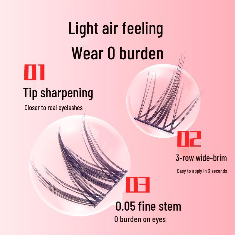 Fox-Inspired Dog Style Self-Adhesive False Eyelashes: Natural, Thick, Soft & Perfect for Beginners