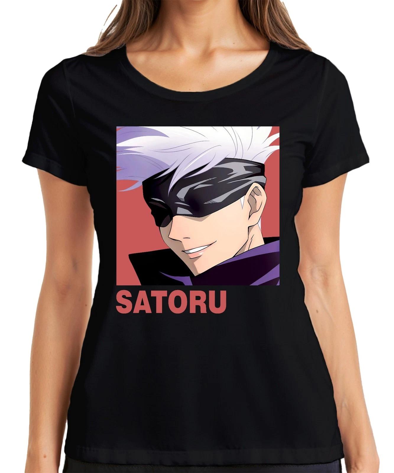 Satoru Gojo Jujutsu Kaisen Augenbinde Anime Ästhetik Fan Geschenk Damen T-Shirt XL